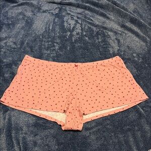 PINK Victoria's Secret Heart Pattern Sleep Shorts